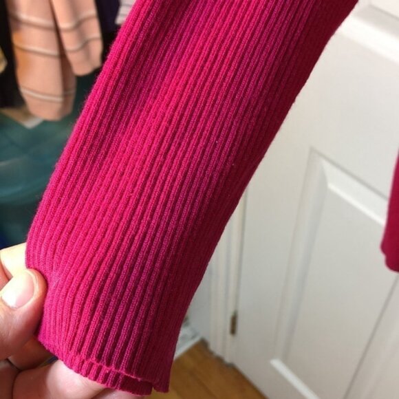 L Anne Klein Pink Ribbed Knit Sweater - Picture 6 of 7